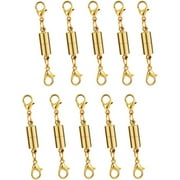 Pack of 12pcs Gold Color and Silver Color Magnetic Lobster Clasp for Jewelry Necklace Bracelet